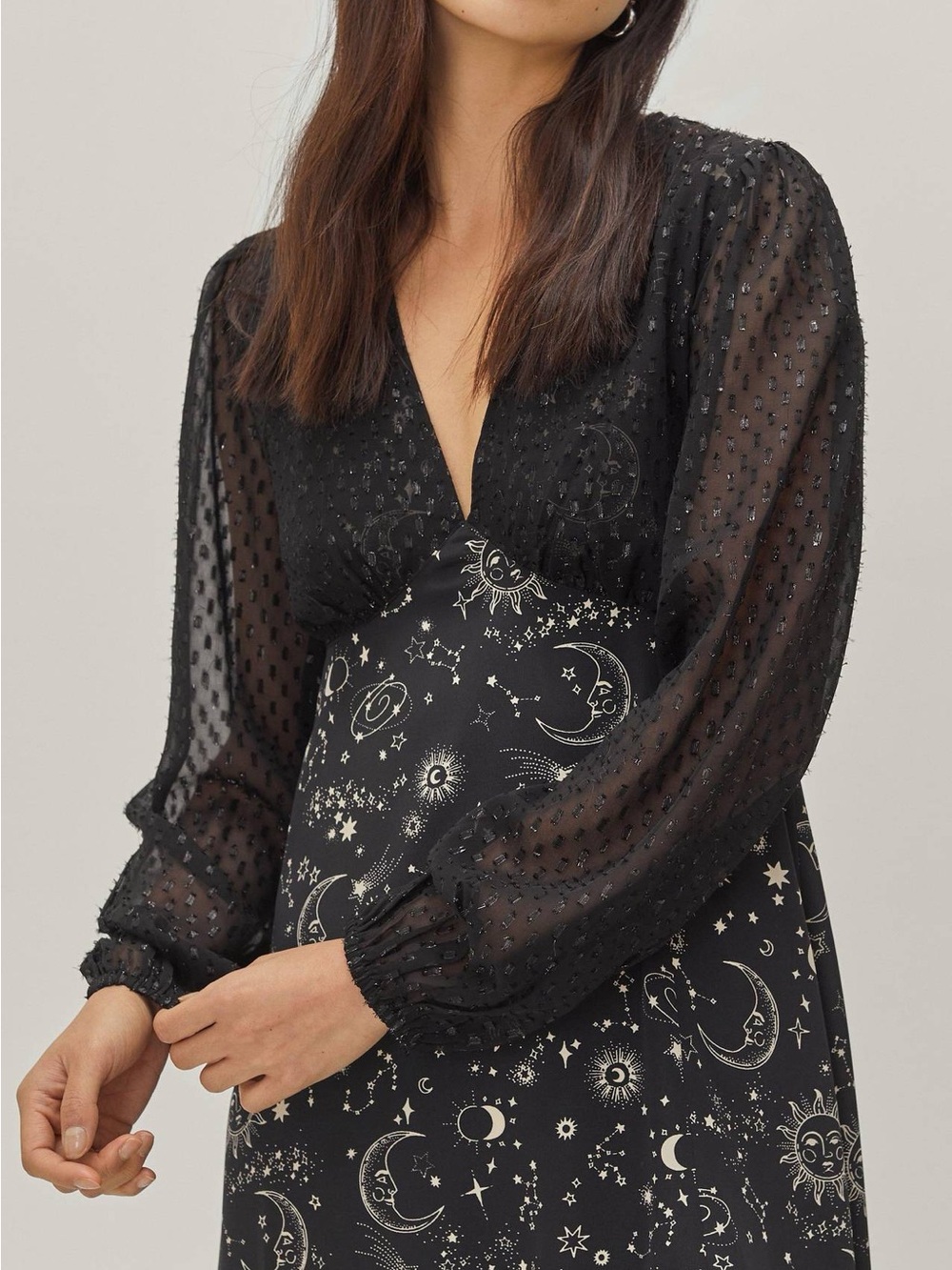 Stevie Moon & Stars Dress - Black